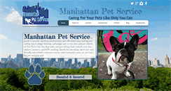 Desktop Screenshot of manhattanpetservice.com