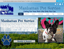 Tablet Screenshot of manhattanpetservice.com